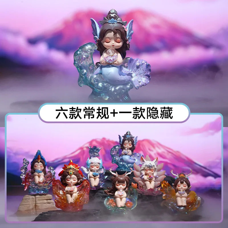 Surprise Box Sleepwalking Mountain And Sea Spirit Beast Blind Box Chinese Style Luminous Doll Desktop Ornament Birthday Gifts
