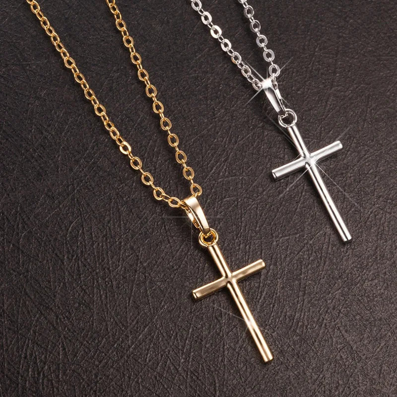 Gift Cross Necklace for Women - Gold Plated Cross Necklace Layered Small Side Necklace Women's Fashion Jewelry