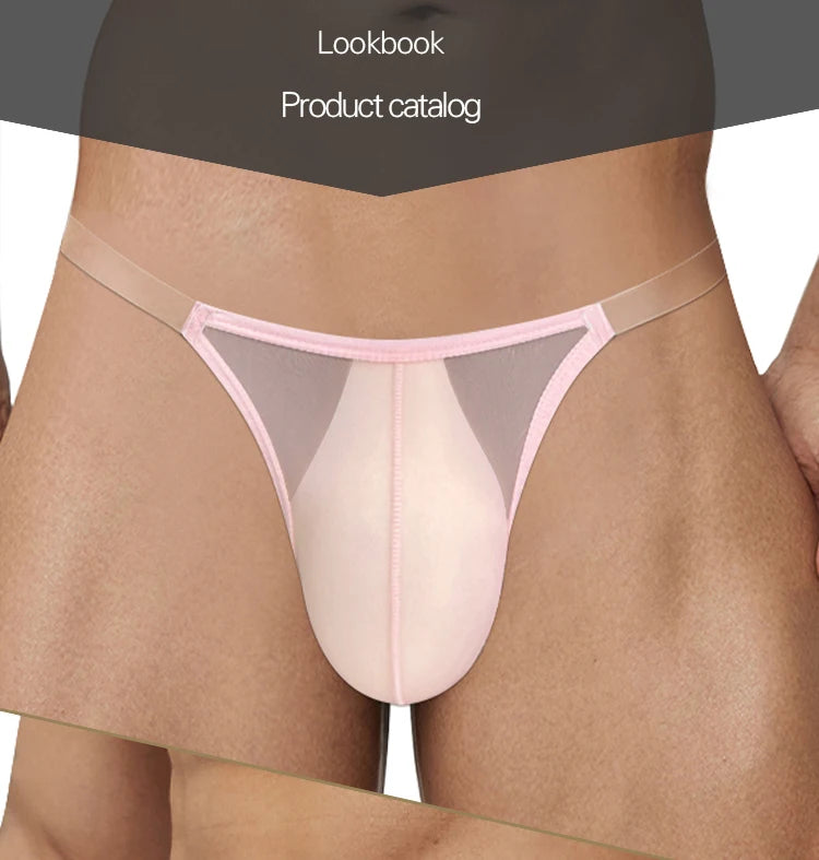 Transparent U Pouch Man Briefs Bikini Lingerie Sexy Low Waist Mens Soft Underwear Breathable Quick dry Male Triangle Underpants