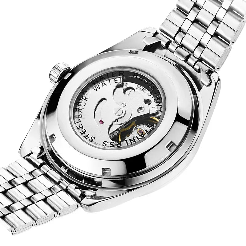 2025 FNGEEN 9001 Luxury Brand Men Watch Steel Tourbillon Skeleton Mechanical Watches Luminous Automatic Date Diamond Wristwatch