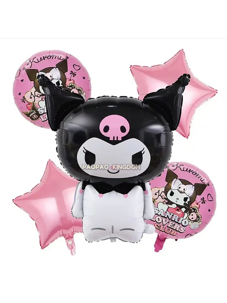 Cinnamoroll Kuromi My Melody Anime Kawaii Balloon Baby Shower Party Decoration Metallic Birthday Arrangement Helium Balloons