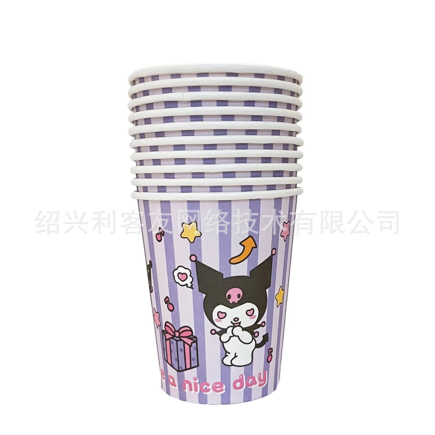 Kuromi Theme Birthday Party Decoration Kid Shower Sanrio Girl Tableware Supplies Tablecloth Number Balloon Cake Topper Gift