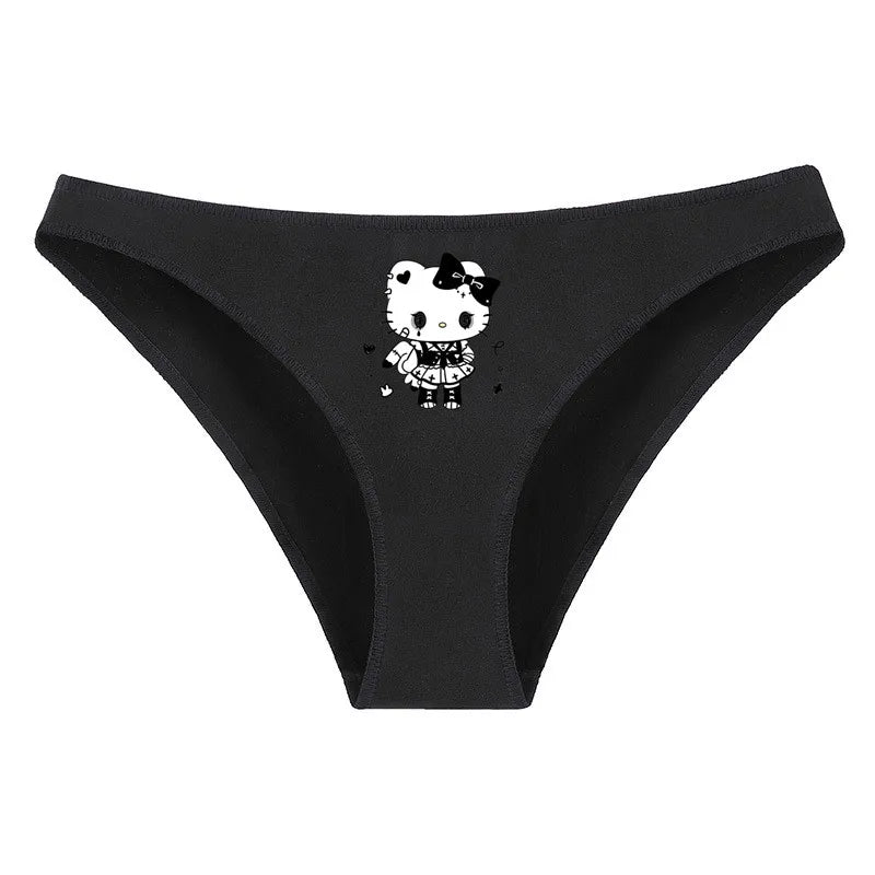 Hello Kitty Pure Cotton Triangle Pants Child Kawaii Pattern Underpants Kuromi Black White Daily Clothes Shorts Birthday Gift