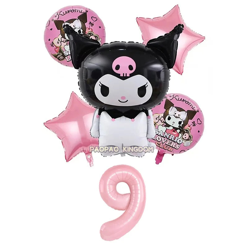 Cinnamoroll Kuromi My Melody Anime Kawaii Balloon Baby Shower Party Decoration Metallic Birthday Arrangement Helium Balloons