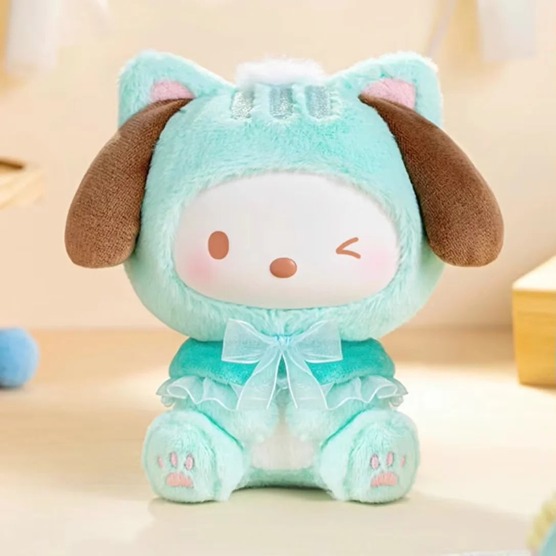 Genuine Play With Kittens Series Blind Box Hellokitty Kuromi Melody Mystery Box Anime Figure Pendant Collection Kid Custom Gift
