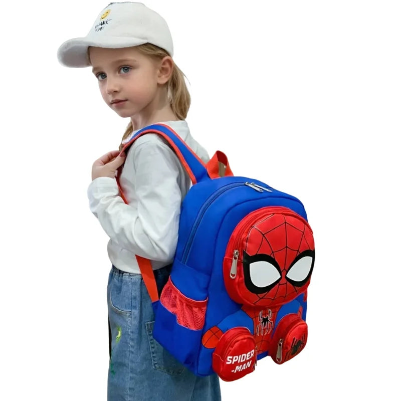 Sanrio Hello Kitty and Spiderman Double-shoulder Backpack Kawaii Cartoon Design pink School Bag for boy girl Travel Bag Gift