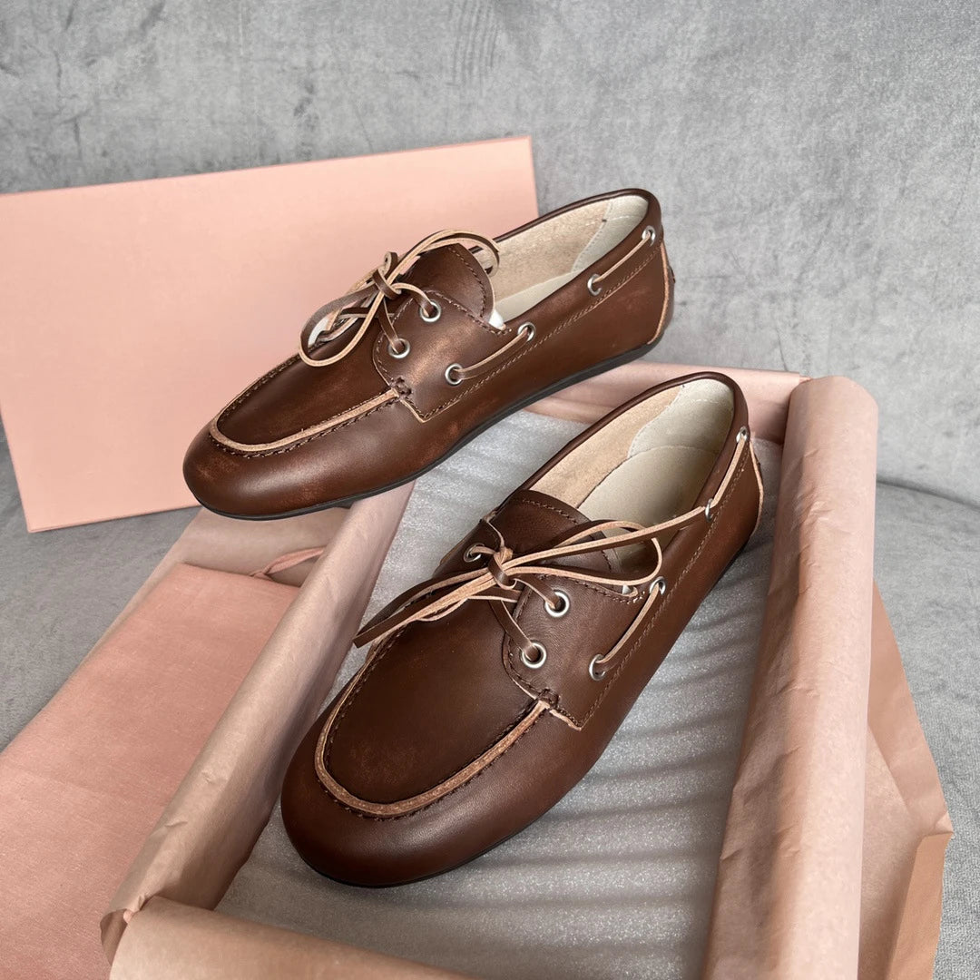 Loafers Woman Flats 2025 Woman Slip-on Casual Soft Leather Female Flats Shoes Comfortable Women's Whoes