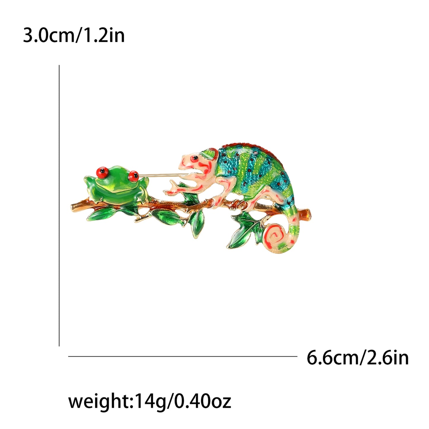 Rhinestone Chameleon Brooch for Women Unisex Enamel Lizard Pin Banquet Party Backpack Gifts Jewelry Accessories