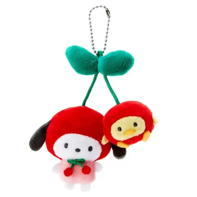 Kawaii Cherry Sanrio My Sweet Piano Hello Kitty Pachacco Plush Toy Keychain Brooch Backpack Pendant Decoration Girl HolidayGift