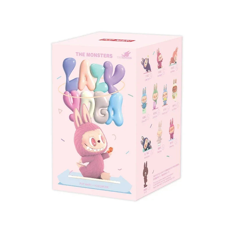 POP MART LABUBU THE MONSTERS Lazy Yoga Series Blind Box Toys Kawaii Anime Action Figure Caixa Caja Mystery Box Dolls Girls Gift