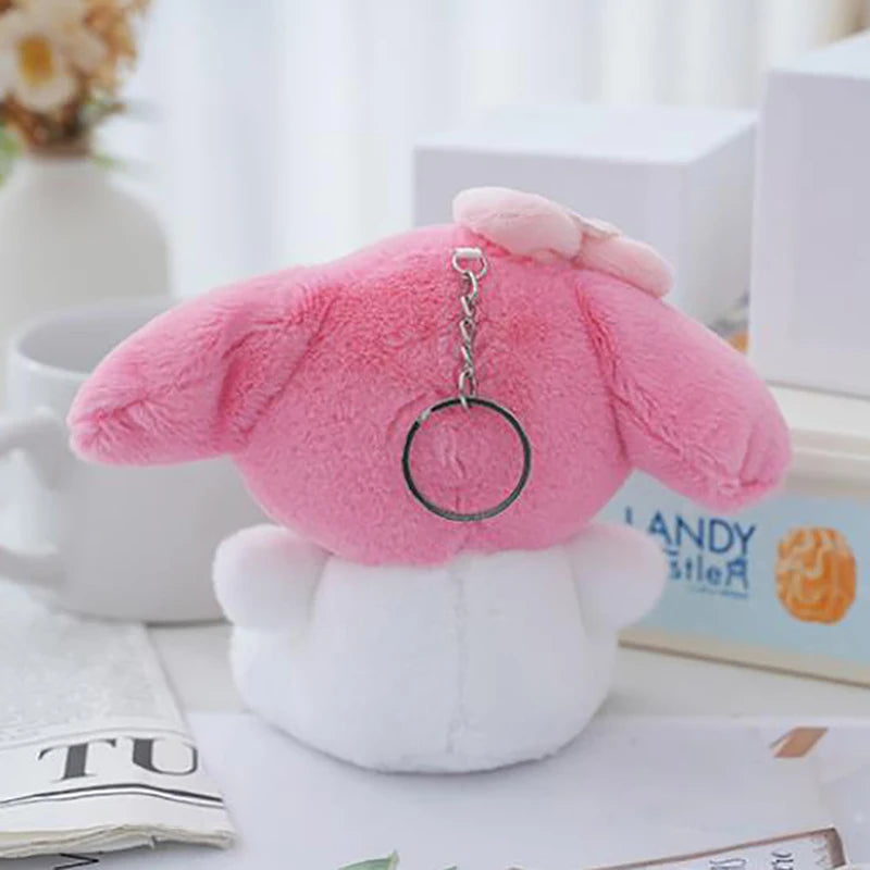 Kawali 14CM Sanrio Kuromi Hello Kitty My Melody Cinnamoroll Pillow Plush Toys Plushie Keychain Stuffed Doll Pendant For Kid Gift