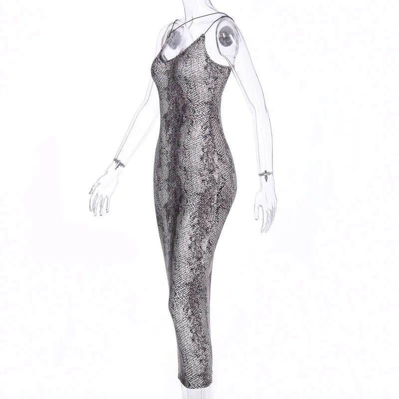 Dulzura Women Party Club Evening Streetwear Leopard Bodycon Midi Dress 2024 Summer Clothes Wholesale Items For Business