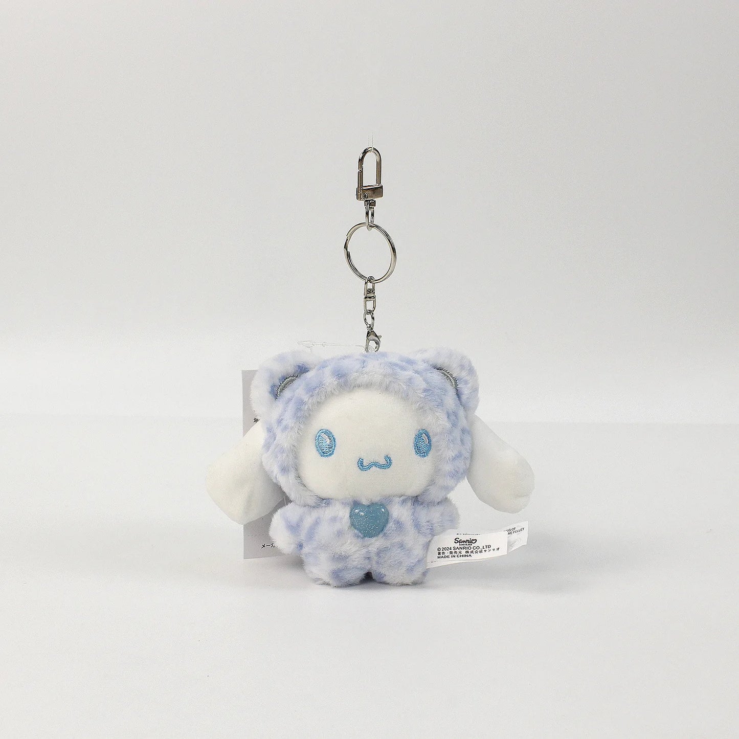 Sanrio Leopard Print Bear Hello Kitty Keychain Kuromi Cinnamoroll Bag Pendant My Melody Plush Doll Toys Decoration Gift for Girl