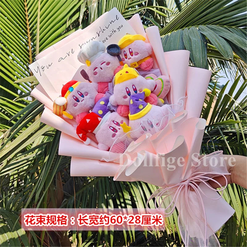 Sanrio Star Kirby Plush Cartoon Doll Bouquet Kirby Stuffed Doll Friend Graduation Birthday Valentine'S Day Photo Creative Gift
