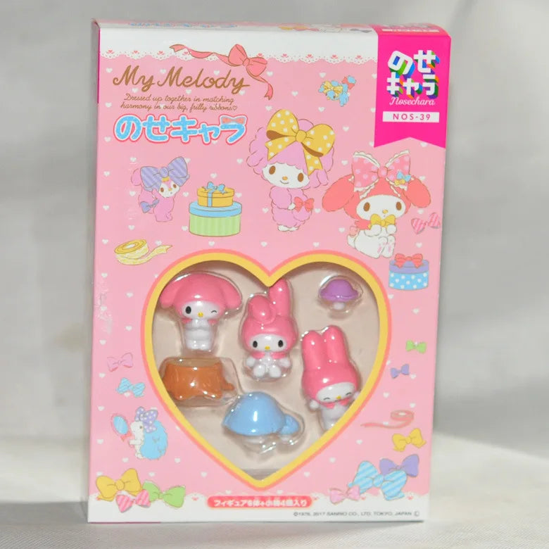 Sanrio Anime My Melody Stacking Series Mini Diy Free Combo Model Cartoon Little Twin Star Kids Collection Toy Birthday Present