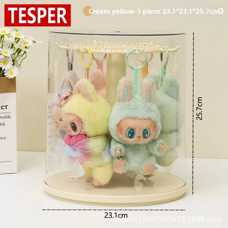 POP MART 360 ° Rotary Storage Box LABUBU Vinyl Blind Box Macaron Figure Box