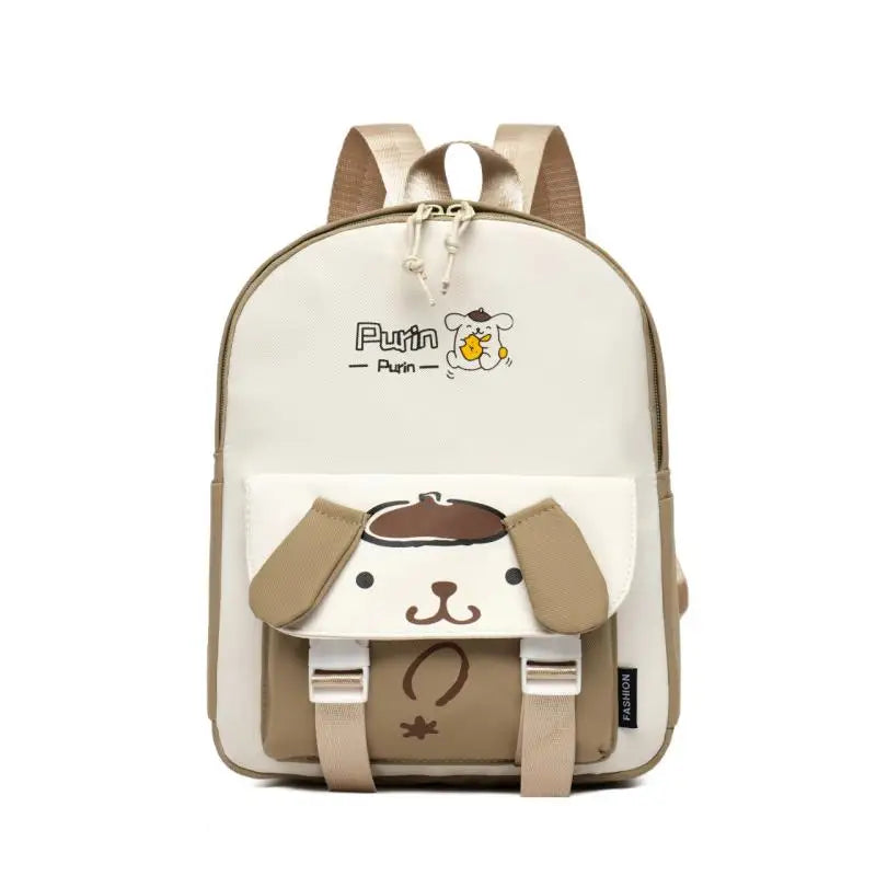 Cute Kuromi Canvas Backpack For Girls School Bags Portability Teens College Student Large Travel Shoulder Bag Mochilas Escolares