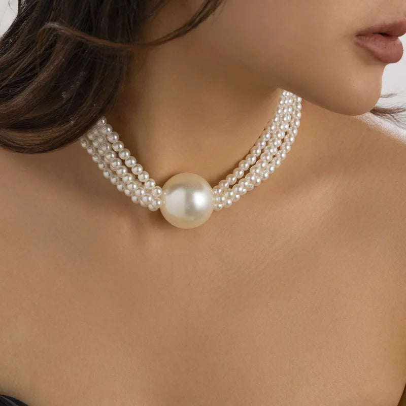 2022 Punk Style Gold Color Metal Multilayer Box Chain Clavicle Necklace Ladies Hip Hop Round Necklaces Men Fashion Girls Jewelry