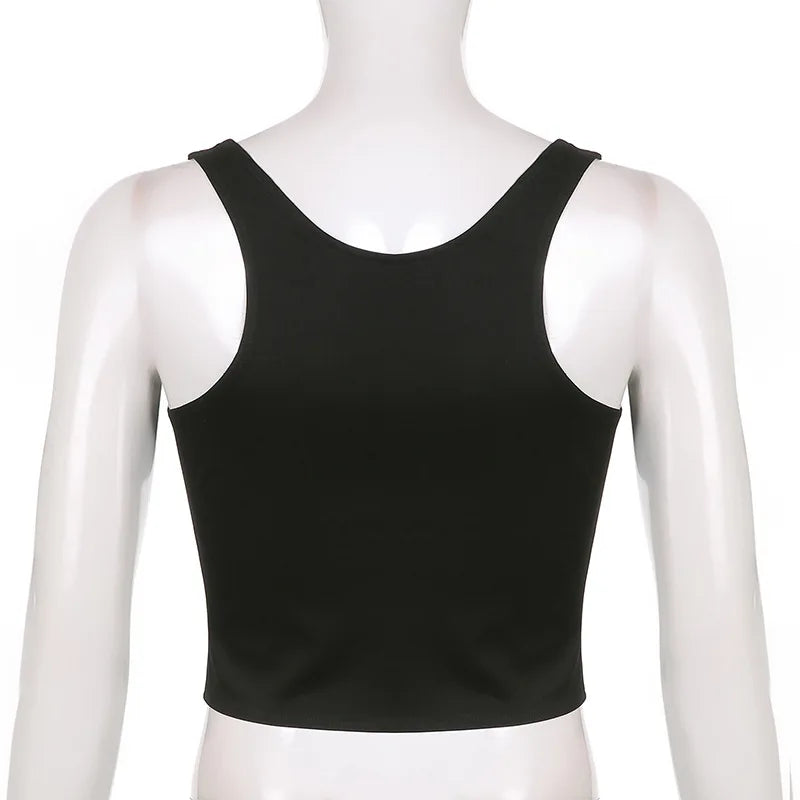 Solid Color Outer Waistband Vest Women's Cross-border Sleeveless Slim-fit New Fashion Top Women