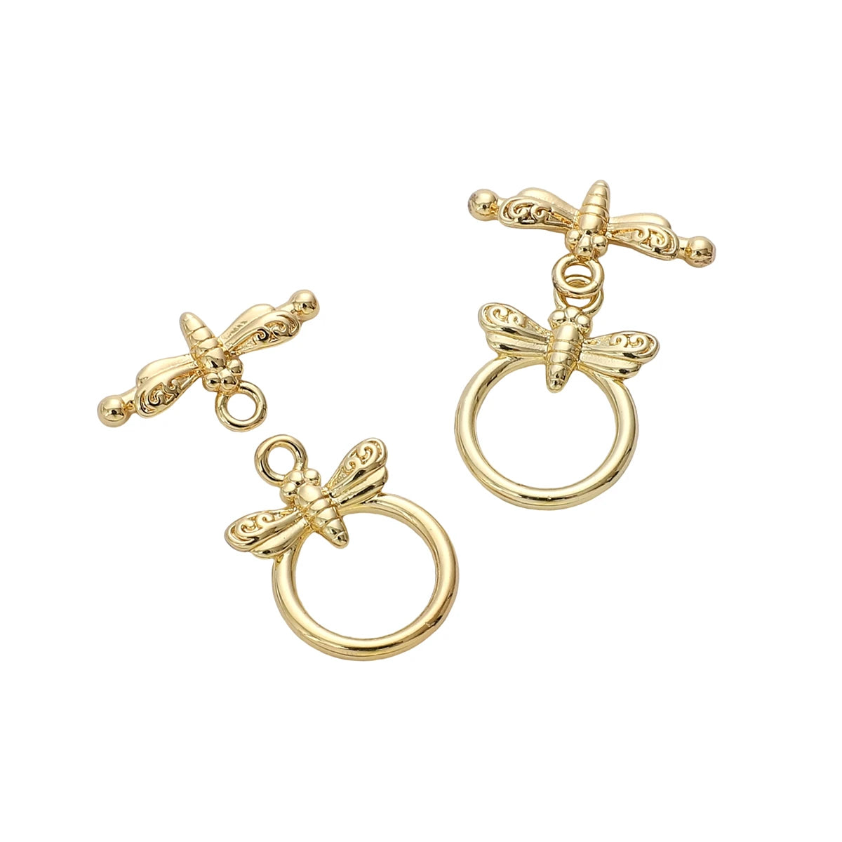 A Set Of 14K Gold-plated Brass Personalized Metal Clasps For Bracelet Necklace Making Jewelry Clasps DIY Founding