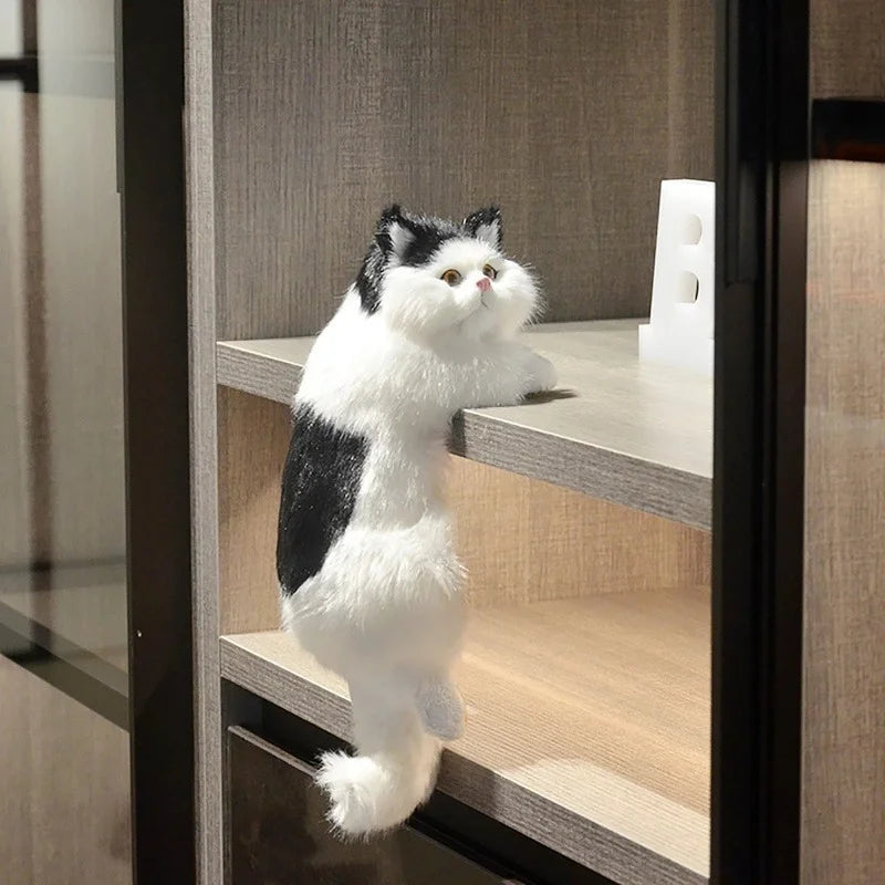 Cute Simulation Cat Plush Dolls Ornaments Figurine Home Desk Tv Hanging Toy Decor Car Decoration Stuffed Animals Sculptures
