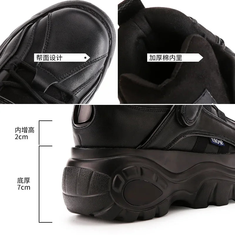 Sneakers Women Heel Platform New 2023 Pumps Sneakers Female Heels Wedges Chunky Shoes for Women Luxury High Quality Women Shoes