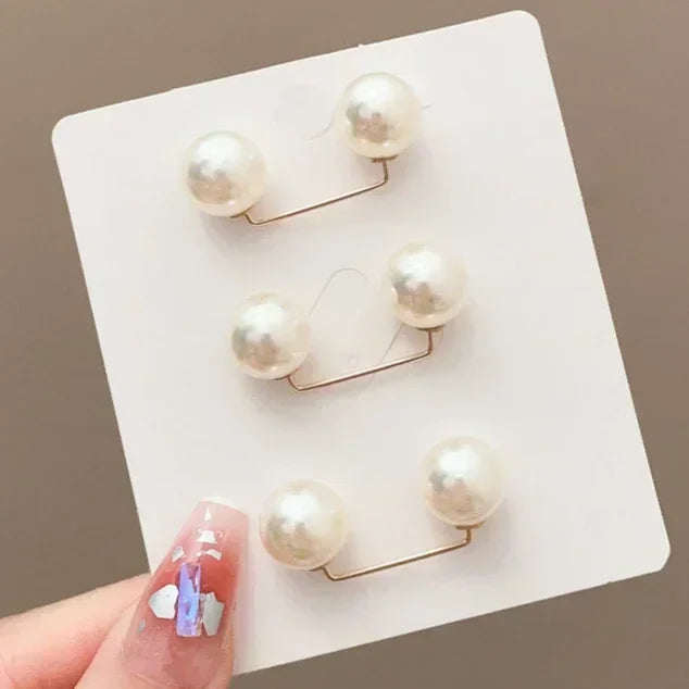1/12Pcs Pearl Non-slip Safety Pins Dress Brooch Decoration Dress Waist Fastening Pins Collar Adjustment Scarf Buckle Jewelry
