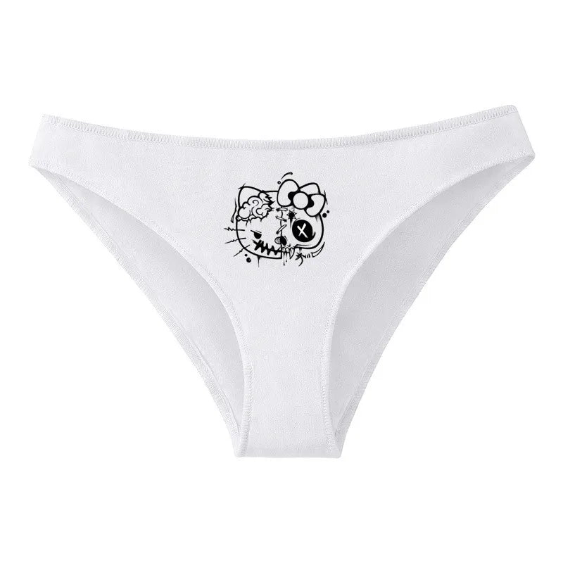 Hello Kitty Pure Cotton Triangle Pants Child Kawaii Pattern Underpants Kuromi Black White Daily Clothes Shorts Birthday Gift