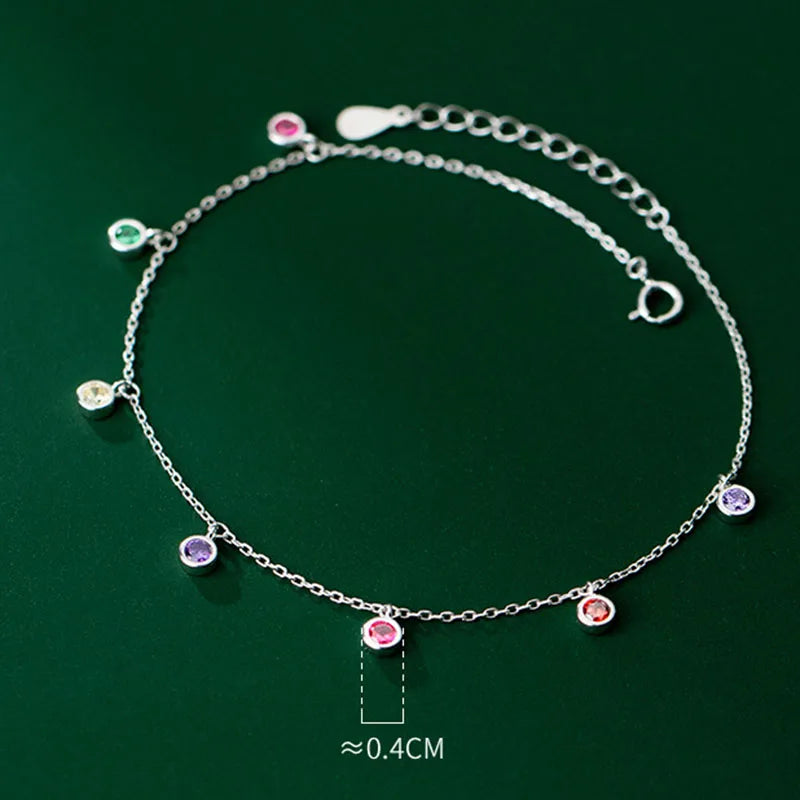 925 Sterling Silver Anklet Fashion Simple Temperament Anklet Birthday Gift For Women Senior Jewelry Accessories