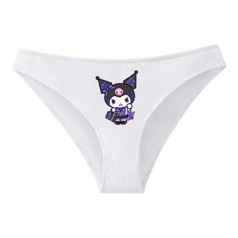 Hello Kitty Pure Cotton Triangle Pants Child Kawaii Pattern Underpants Kuromi Black White Daily Clothes Shorts Birthday Gift