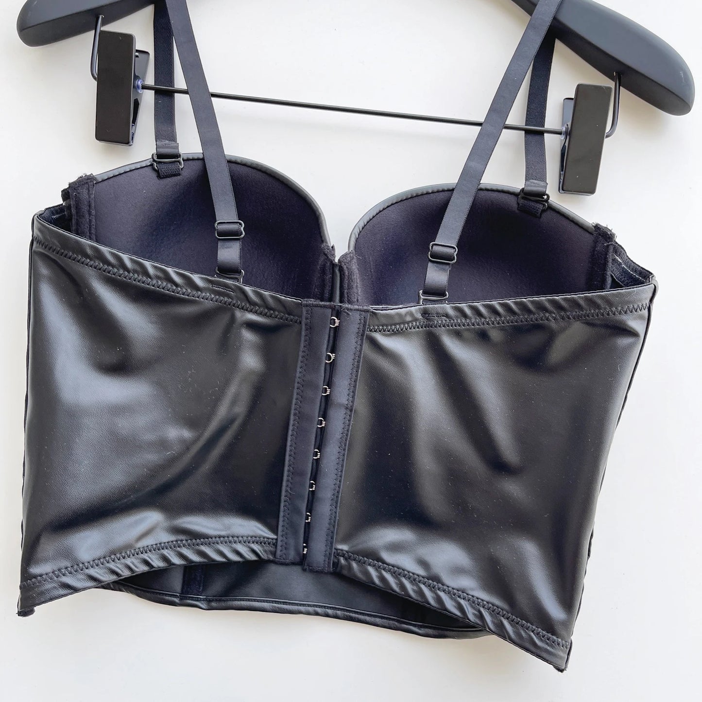 SINGREINY Sexy Cool Girl PU Leather Camis 2025 Fashion Black Backless Straps Tank Women American Retro Clubwear Slim Crop Tops