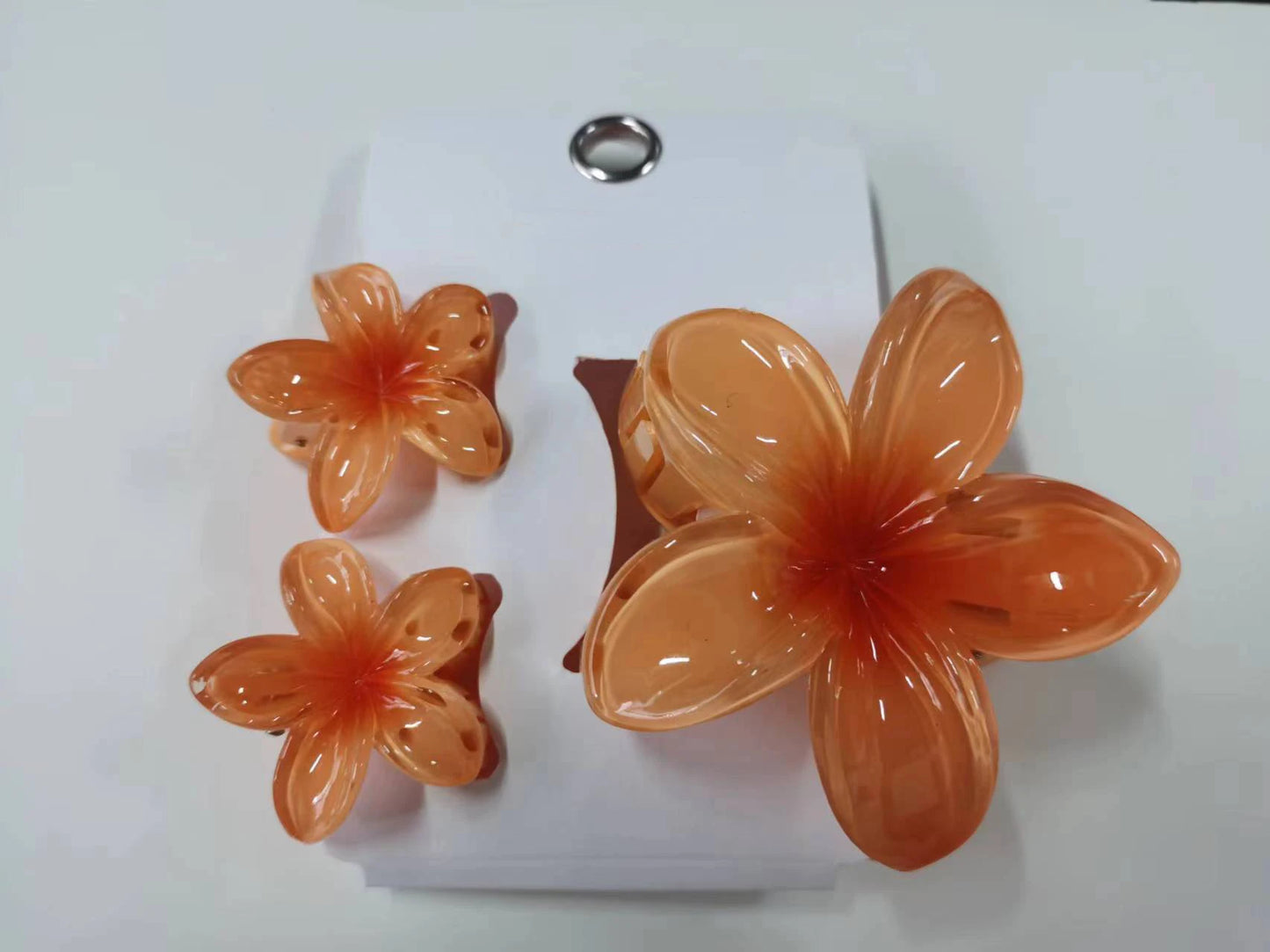3 pcs/set Flower Claw Clip Women Summer Beach Cute Hawaiian 8CM*1+4CM*2PCS Preppy Stuff Female Hair Accessories For Summer