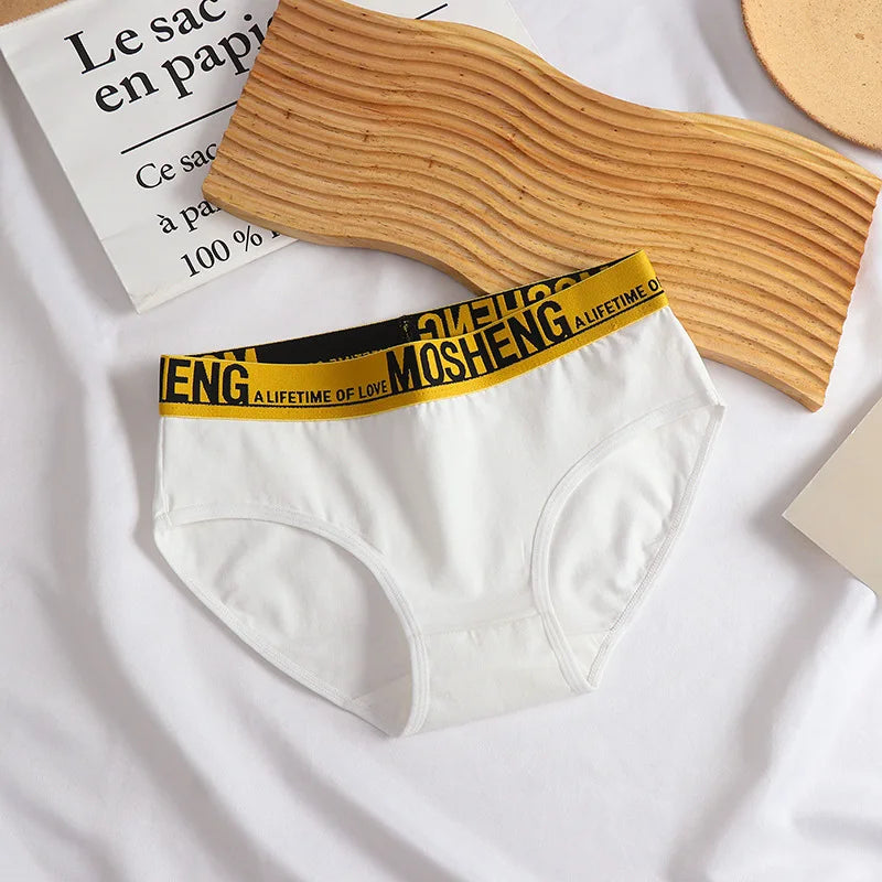 Cotton Women Panties Sexy Sports Underwear Safety Pants Plus Size Boxer Shorts Mid-Rise Boyshorts Intimates Girls Solid Briefs