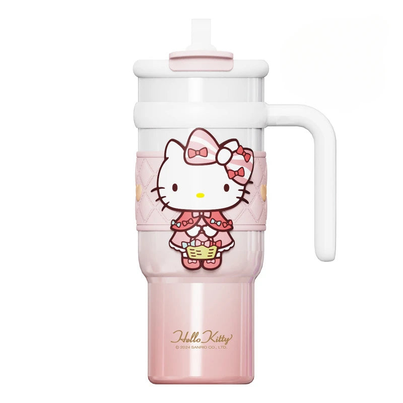 Sanrio Hello Kitty Thermos Bottle 316 Stainless Steel Thermos Double Layer Insulation for Cold & Hot Drinks Portable Travel Mug