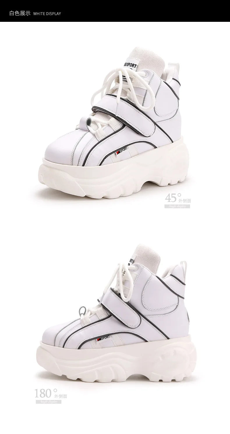Sneakers Women Heel Platform New 2023 Pumps Sneakers Female Heels Wedges Chunky Shoes for Women Luxury High Quality Women Shoes