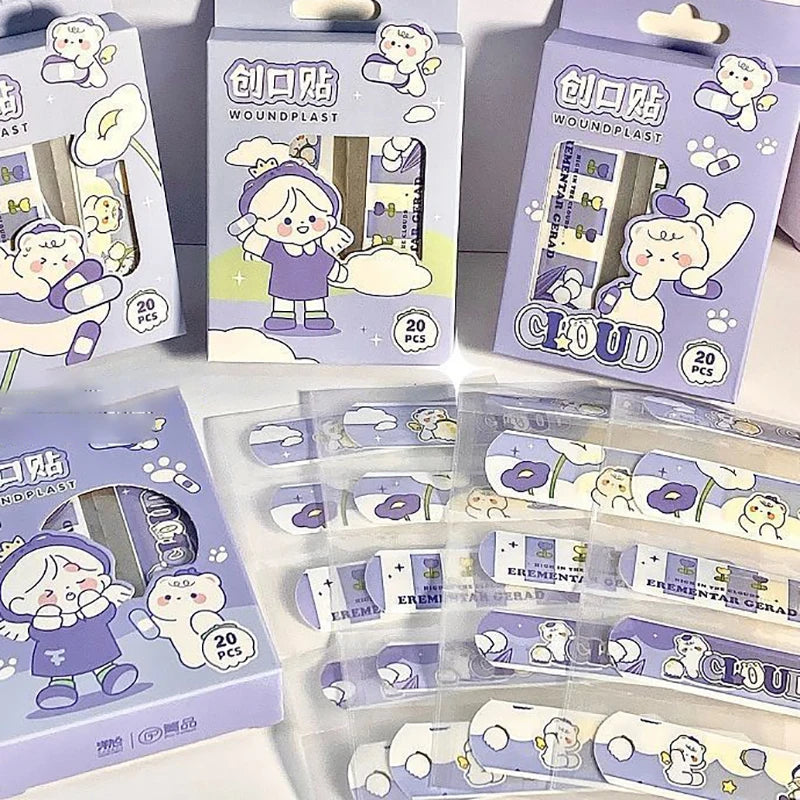 Sanrio Bandaid Kawaii Hello Kitty Band Aid Anime Kuromi Waterproof Breathable Adhesive Bandages Cartoon Printed Portable Sticker
