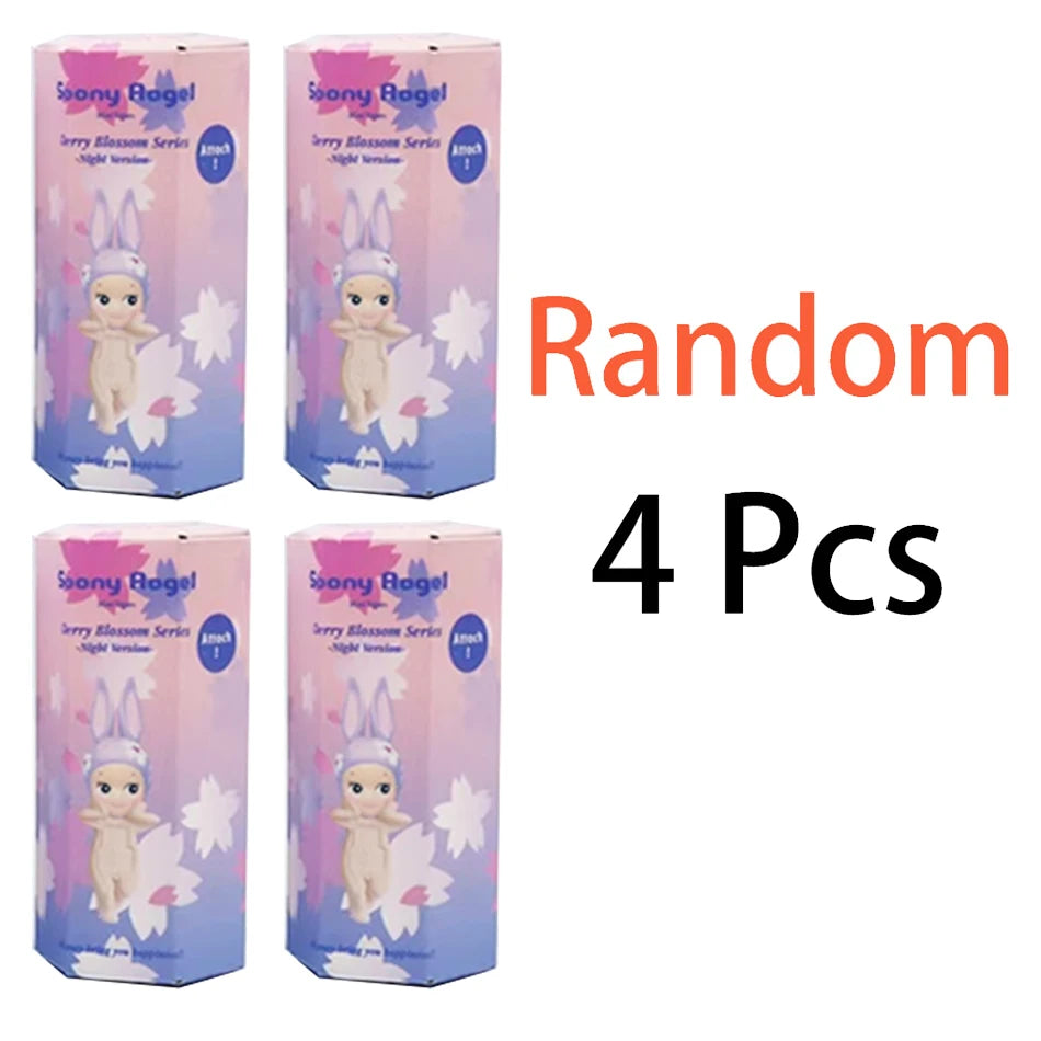 Cberrry blossom series Sonny Angel & Mofusand Blind Box Hippers Mini Figure Shark Cat Action Toy For Fan Children Christmas Gift
