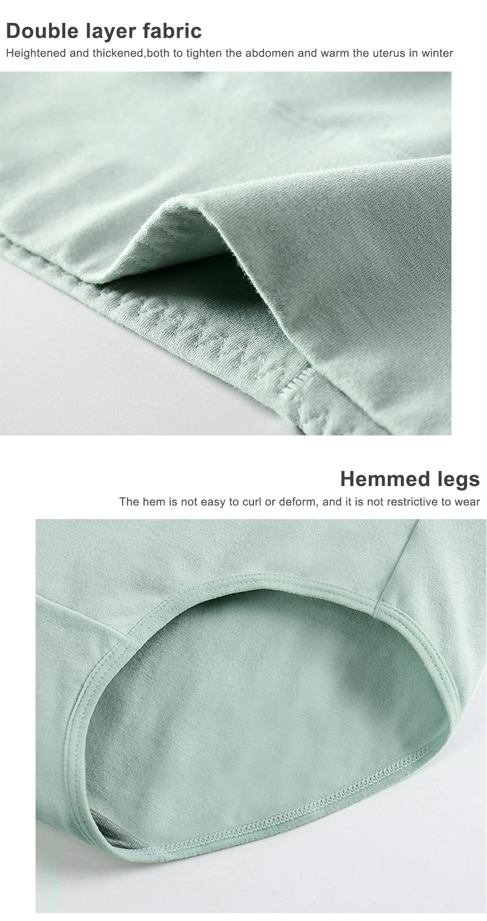 5PCS/Set M-XXXL High Waist Pure Cotton Panties Women Briefs Underwear Girls Panties Cotton Crotch Female Lingerie