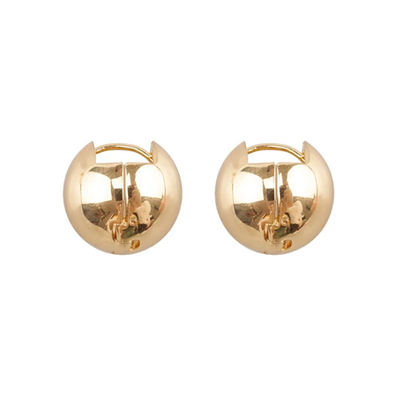 Women's Girls European Style Punk Fashion Geometric 18K Plated Ball round Stud Earrings Party Accessory