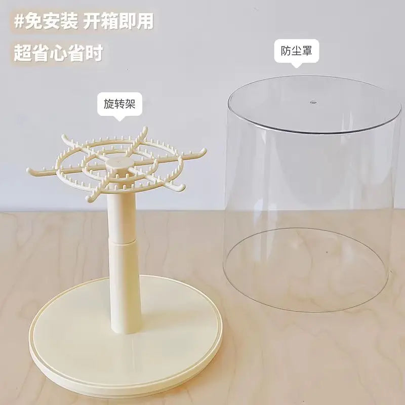 Labubu Pendant Display Box Rotating Transparent Labubu Doll Handmade Blind Box Storage Display Rack Decoration In Stock