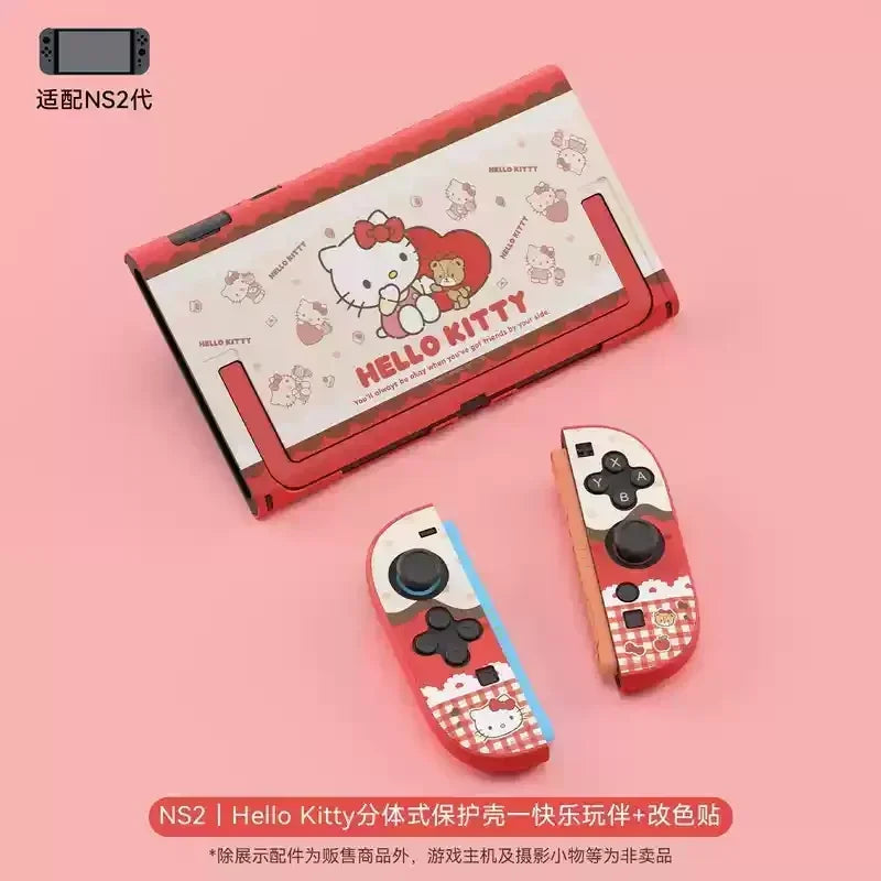 New Sanrio Figure Kuromi Hellokitty Switch2 Protective Case Hardshell Case Pluggable Base Ns2 Accessories Ornaments Girls Gift