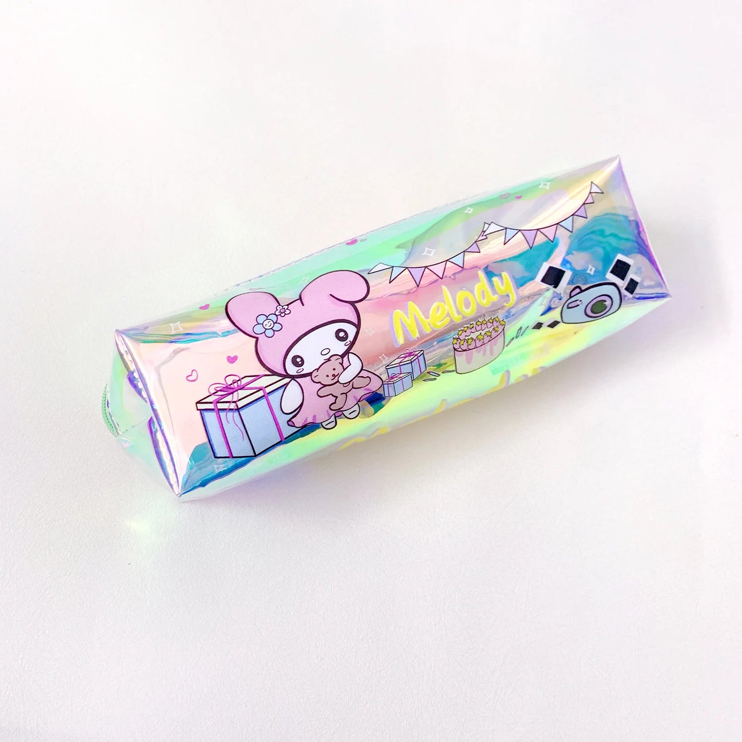 New Anime Stitch Pencil Case Kawaii Kuromi Melody Pen Bag Cartoon Students Storage Bag Stationery Back to School Christmars Gift