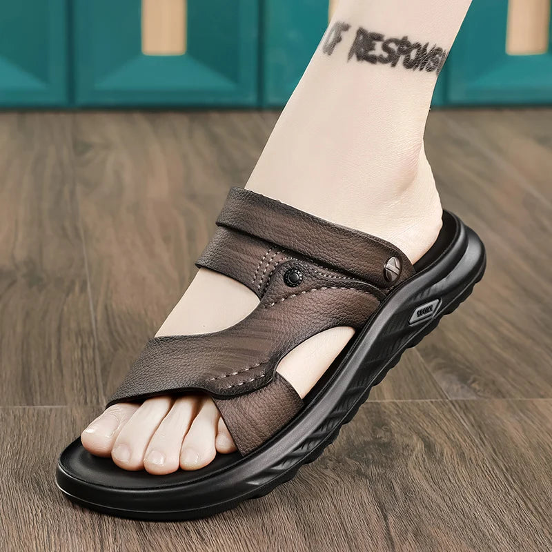 Sandals men with soft soles breathable waterproof anti slip wear-resistant suitable both summer casual wear breathable men shoes