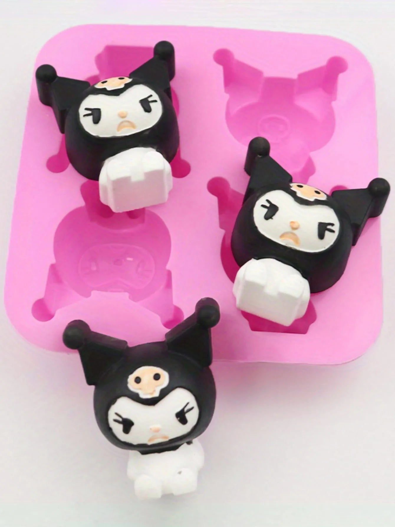 1pc HelloKittys My Melody Kuromi Cinnamoroll Silicone Baking Mold 4-Cavity Food Grade Flexible DIY Mold for Cake Chocolate De