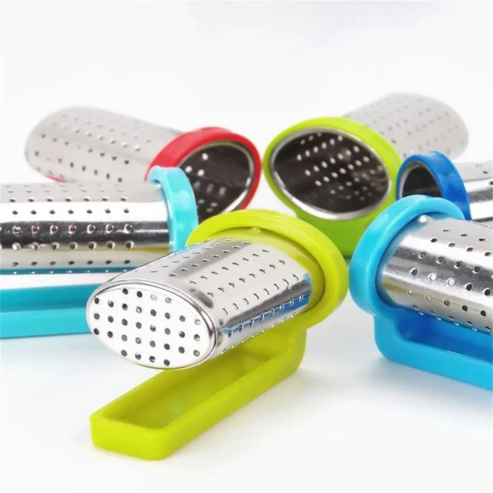 Stainless Steel Tea Infuser Kitchen Accessory Household Use Reusable Metal Makeup Brushes Massage Kitchen Dining Bar Garden