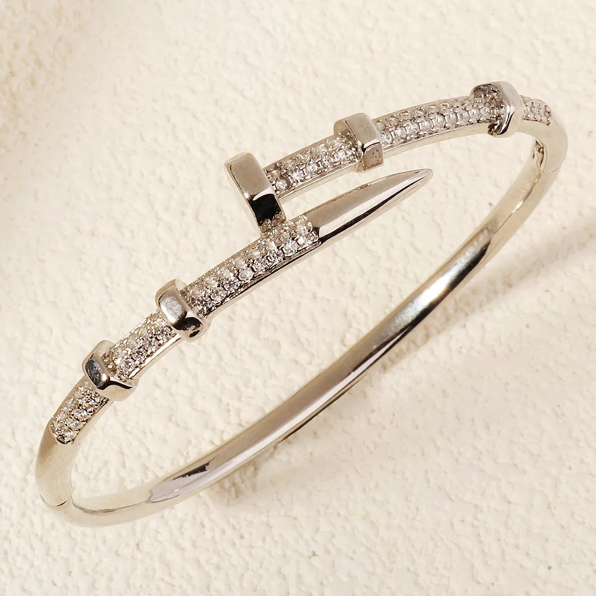 Female Jewelry Nail Bracelets Trendy Bracelet Zircon Screw Bracelet For Women Everyday Party Festive Jewelry As Gifts