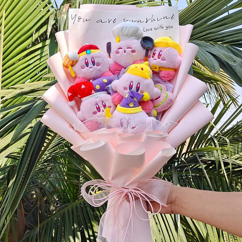Sanrio Star Kirby Plush Cartoon Doll Bouquet Kirby Stuffed Doll Friend Graduation Birthday Valentine'S Day Photo Creative Gift