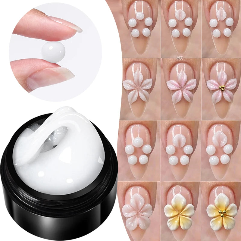 BORN PRETTY 15ml クリア ノンスティック ハンドエクステンション ジェルネイルポリッシュ 3Dシェーピングネイルアート用 固形ミルキーゼリーハードジェル フェイクネイル用