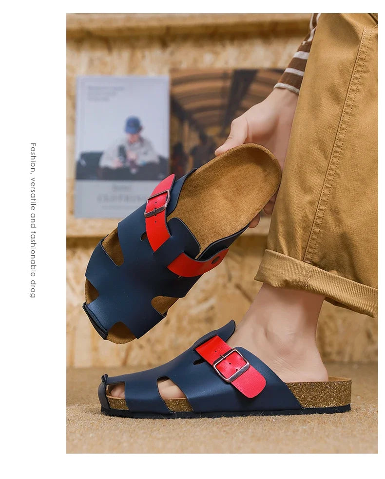 Fashion designer sandals for men-High quality beach shoes comfy non-slip slides luxury slippers free shipping