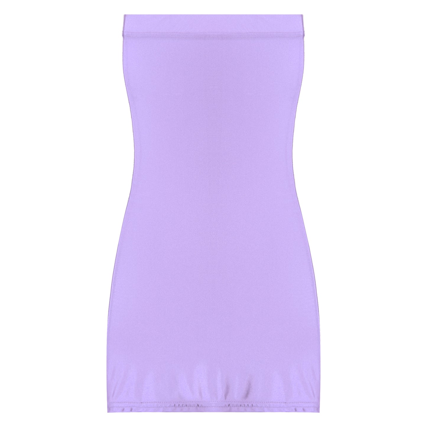 Sexy Women Oil Glossy Sheer Bodycon Dress Females See Through Strapless Pencil Dress Smooth Tight Mini Dress Clubwear